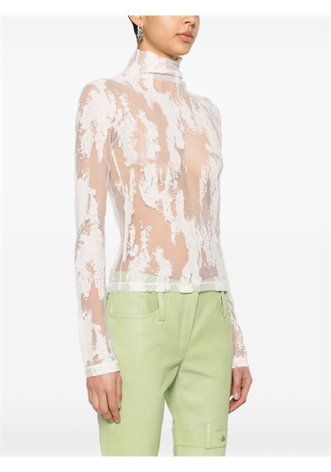 top jacquard donna bianco in cotone ACNE STUDIOS | AL0398AEG